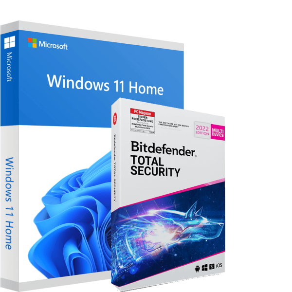 Windows 11 Home & Bitdefender Total Security 2022