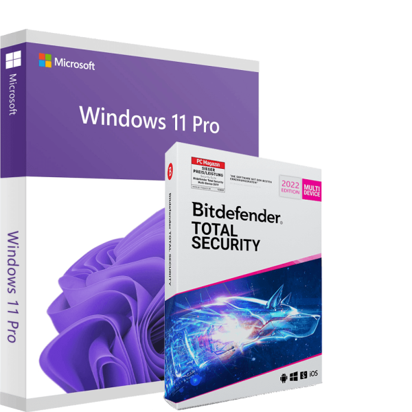 Windows 11 Pro & Bitdefender Total Security 2022